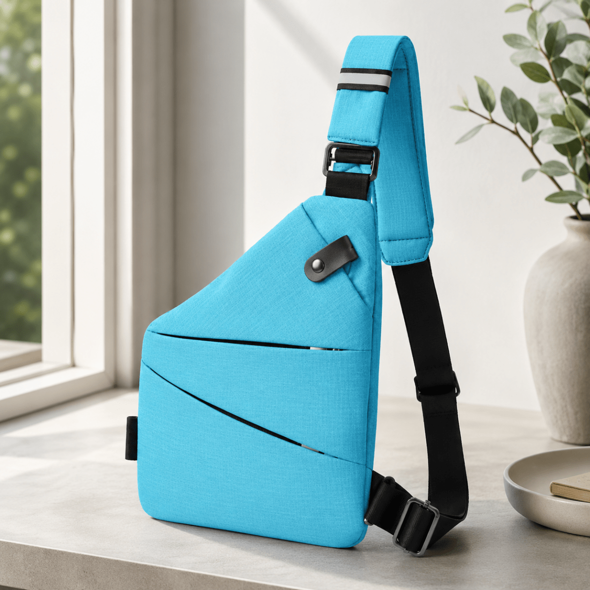 Bolso bandolera TRAVGUARD con protección RFID y diseño repelente al agua