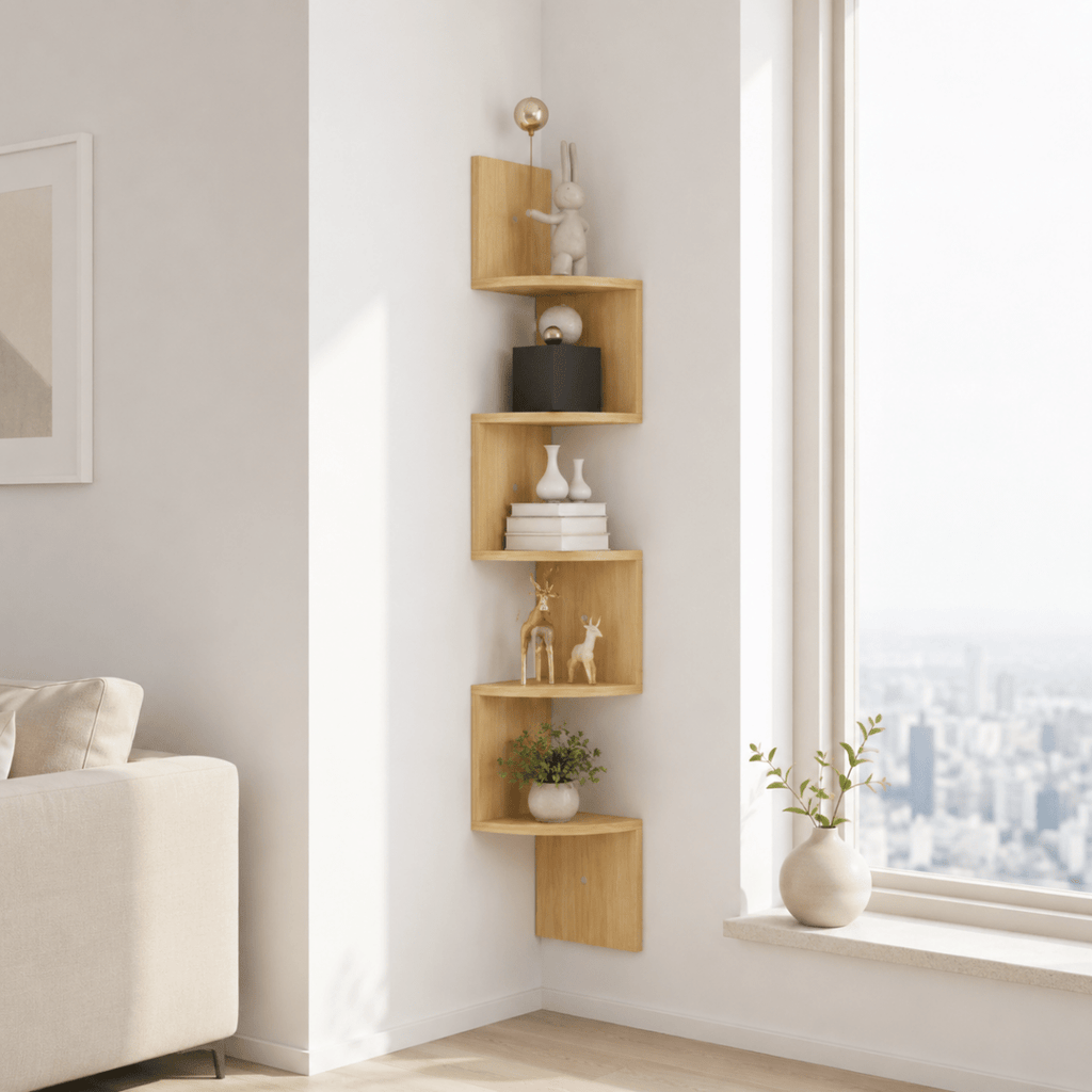 Floatiera Space Saving Corner Shelf For Wall Storage