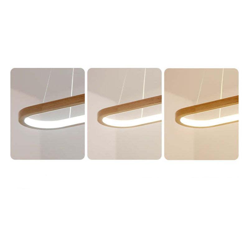 Lunara Modern Hanging Lamp in Metal and Wood by NovaHaus