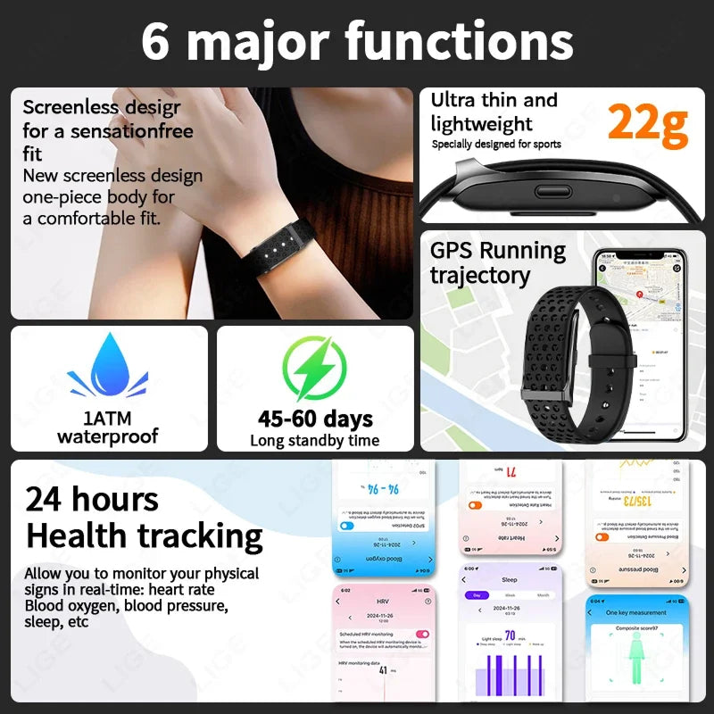 Vandtæt smart fitnessarmbånd til aktivitet hele dagen