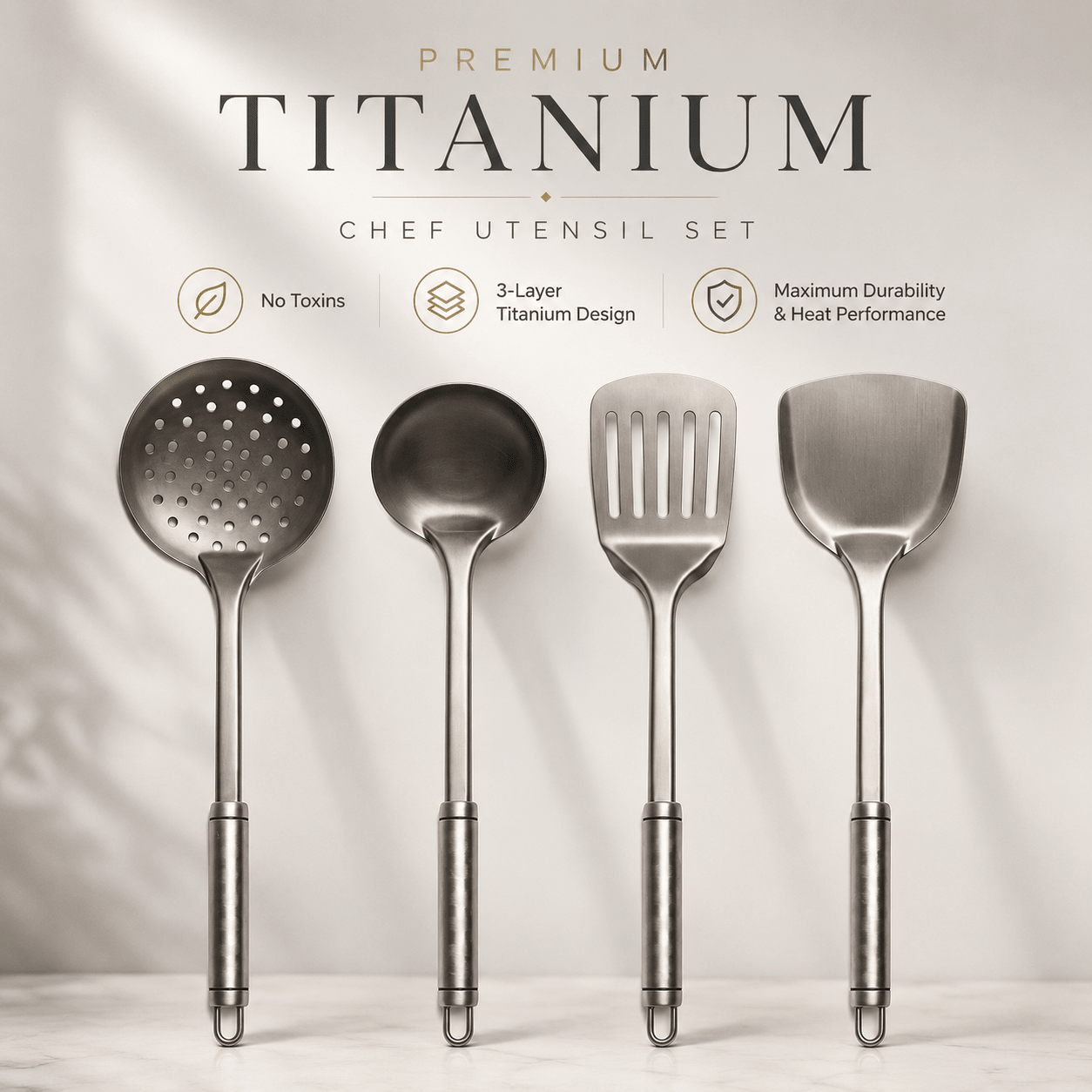 Tenax Titanium Kochgeschirr-Set für den täglichen Küchengebrauch