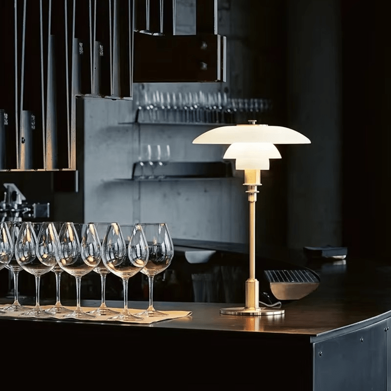 Danish Design Bordlampe med Dæmpbar Varm LED-lys Skandinavisk Stil