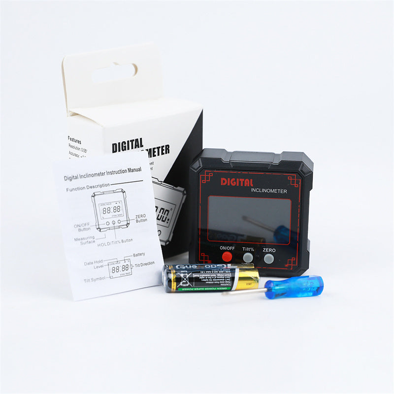 Misuratore di angoli digitale con base magnetica impermeabile IP54