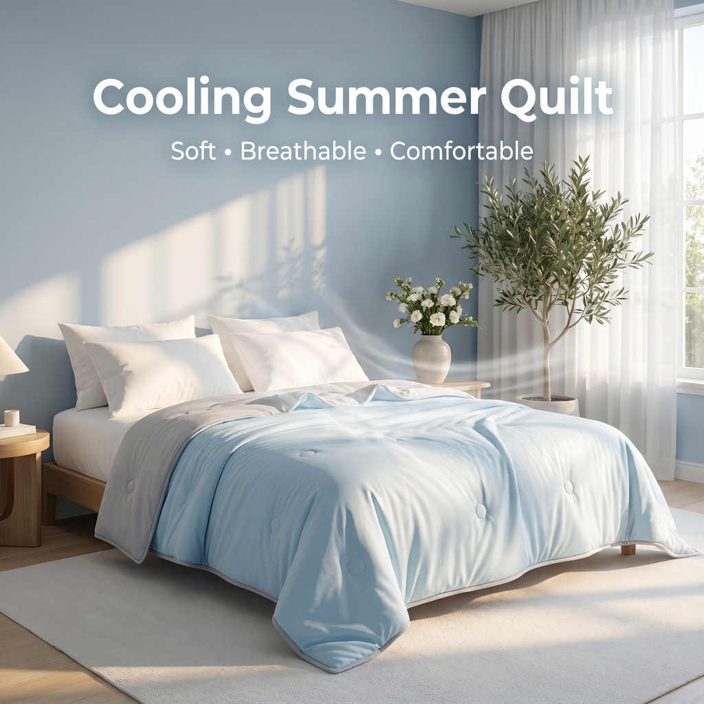 Lightweight Breathable Summer Comforter For Cool Nights