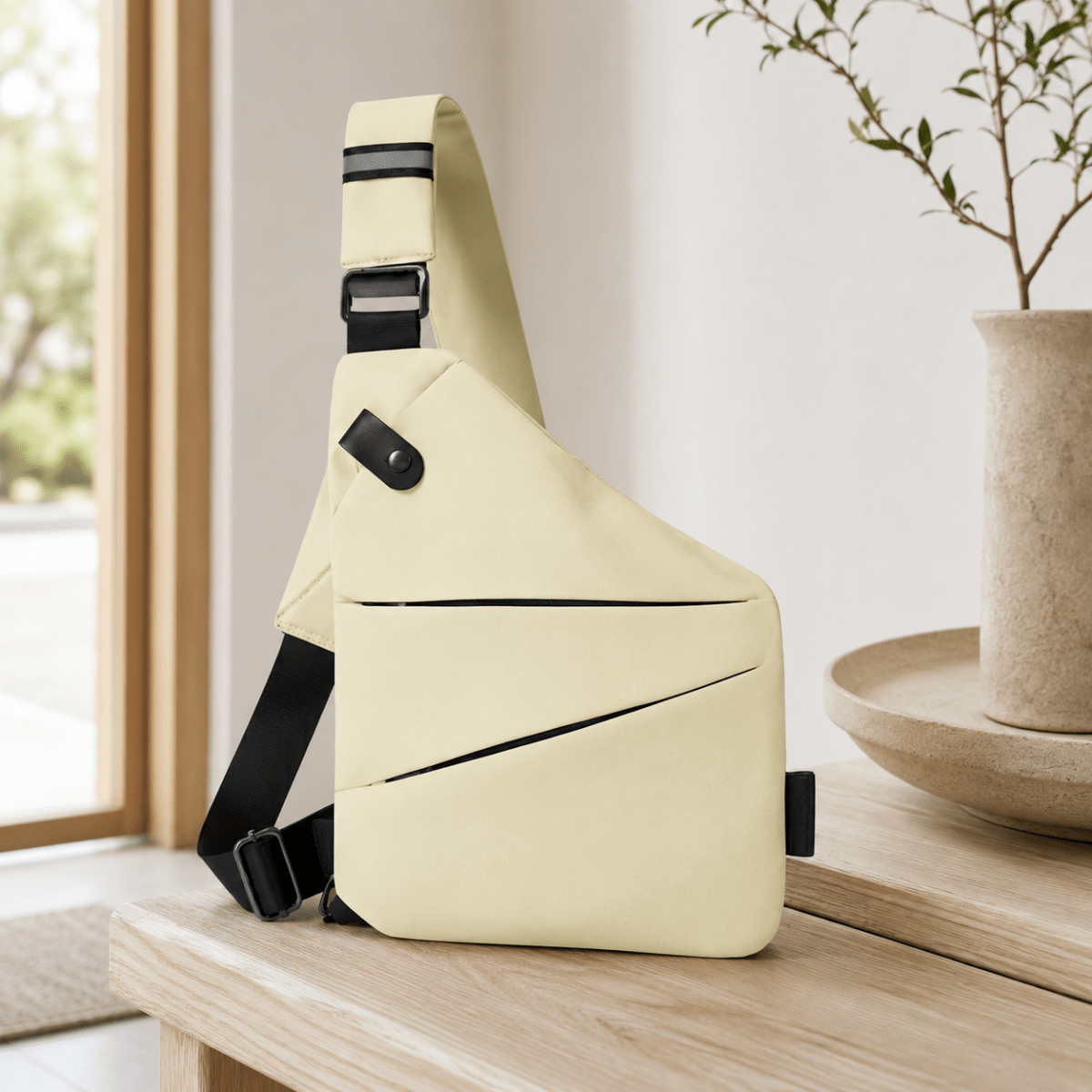 Bolso bandolera TRAVGUARD con protección RFID y diseño repelente al agua