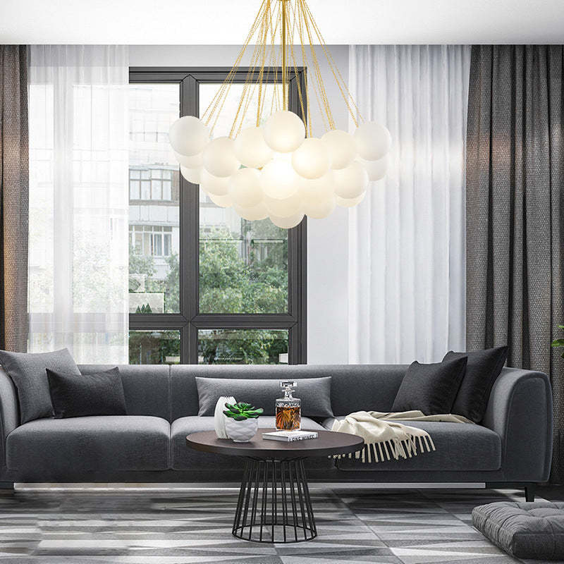 Aurea Designer Pendant Lamp in Metal and Glass for Modern Rooms