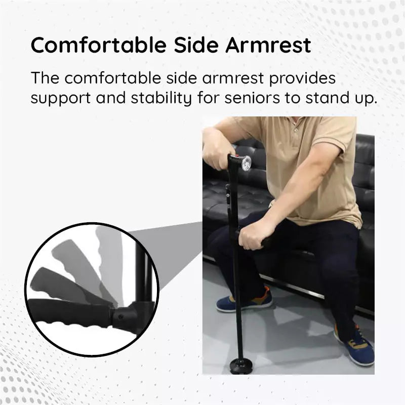 Foldable LED Walking Cane With Adjustable Height And Non Slip Base