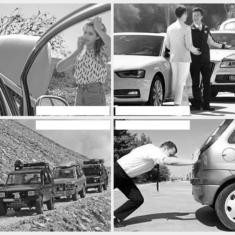 Kurtarma Çekme Halatı, 4 Metre Uzunluk, 8 Ton Kapasite, Takviyeli Döngüler, U-Kilit Kancaları