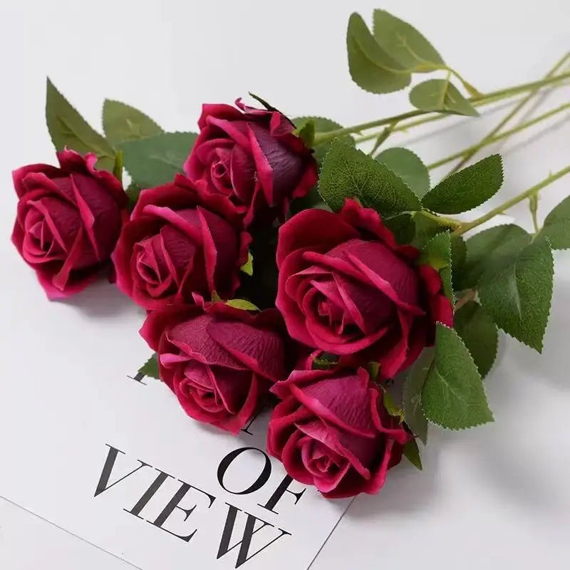 DECOVEL fløjlsroser til Valentinsdag dekoration og romantiske arrangementer