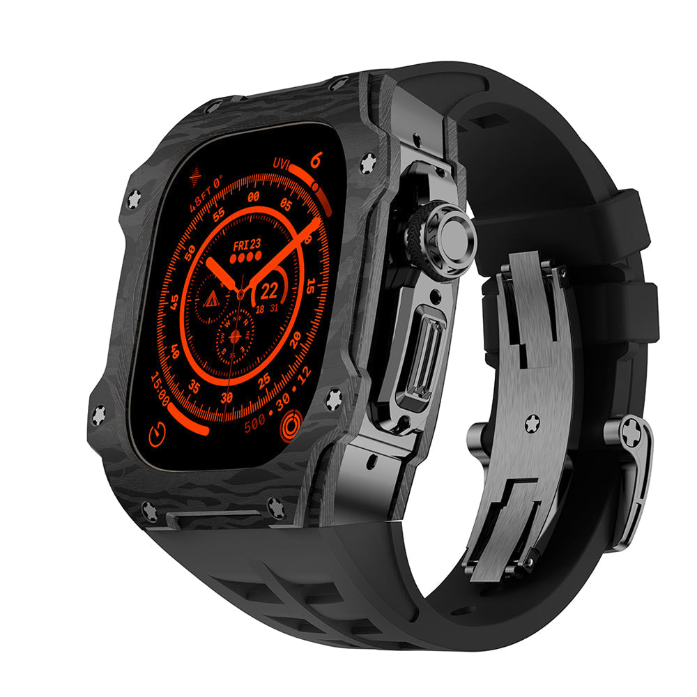Apple Watch Ultra Case In Carbon Fiber RM7015 Titanium Edition