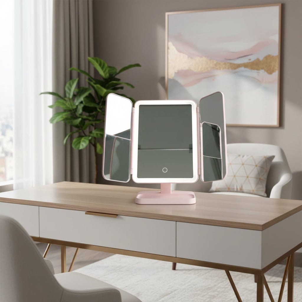 DETAILLOOK Sminkespejl med justerbar belysning og præcis forstørrelse