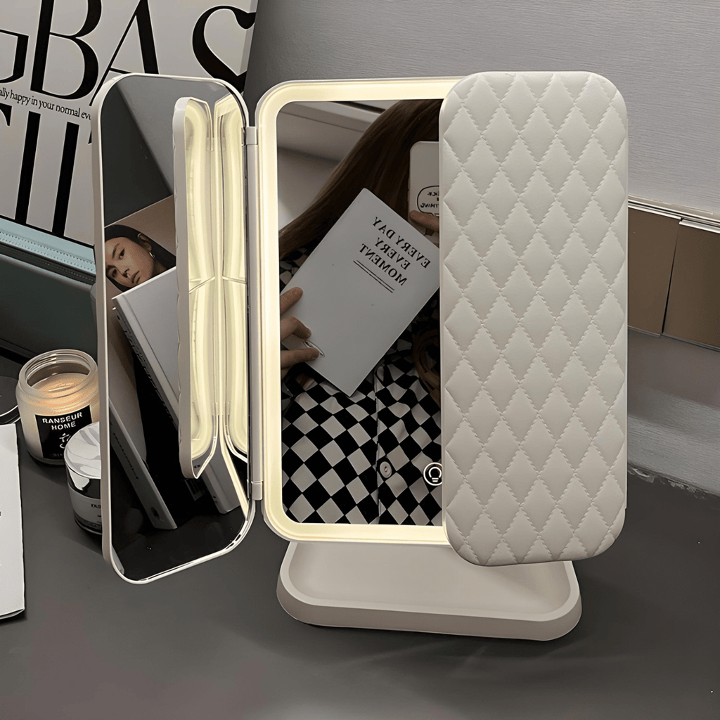 DETAILLOOK Sminkespejl med justerbar belysning og præcis forstørrelse