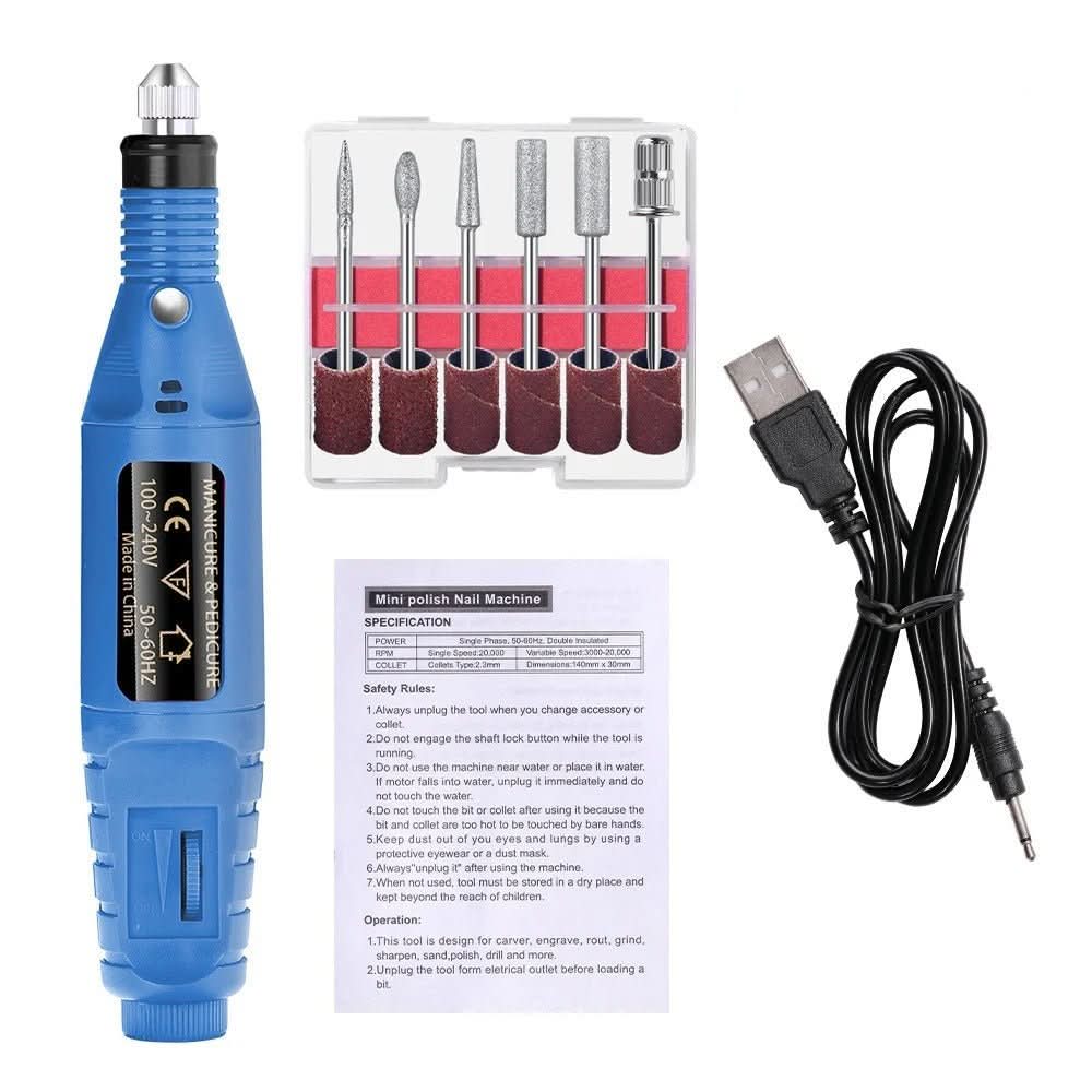 NailMaster Elite 6'sı 1 Arada Elektrikli Tırnak Bakım Seti Ev ve Salon İçin