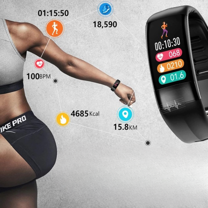 Fitness chytré hodinky s barevným displejem, 10denní výdrží baterie, IP67