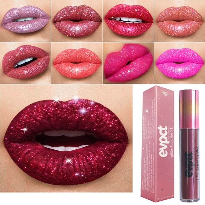 Diamond Lip Glitter Lipstick With Waterproof Finish For Radiant, Long-Lasting Shine