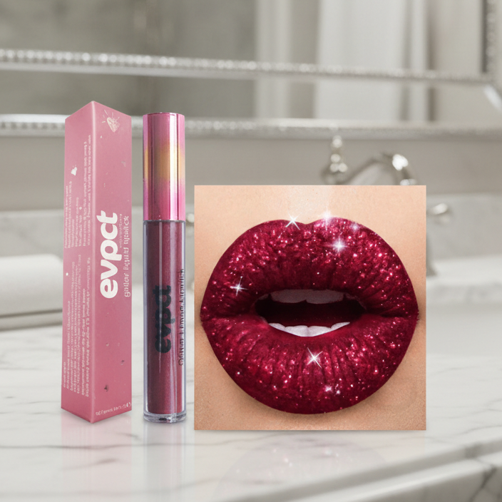 Diamond Lip Glitter Lipstick With Waterproof Finish For Radiant, Long-Lasting Shine