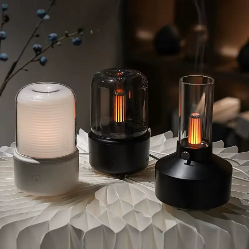 AROMELLE LED-diffuser med realistisk flammeeffekt til spa-lignende hjemmekomfort