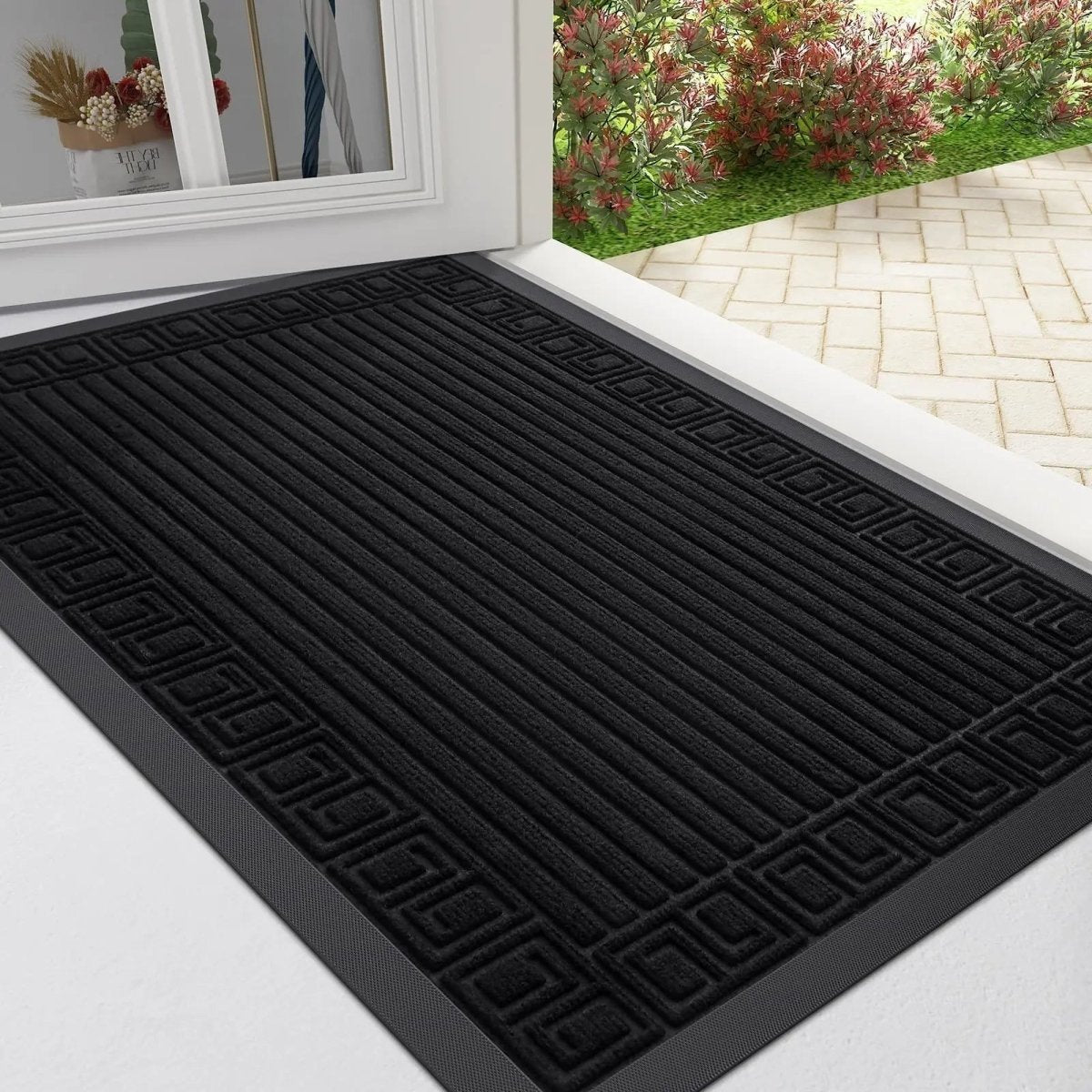 DIRTBLOCK kraftig dørmåtte med skridsikker gummioverflade til sneskontrol