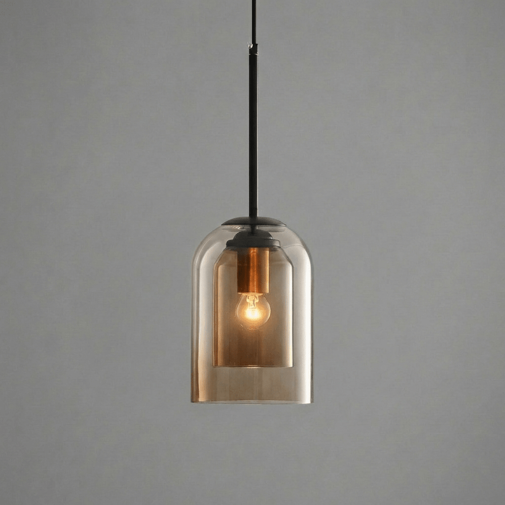 Dobbel Glass Pendellampe For Moderne Mid-Century Kjøkken Og Spisestue