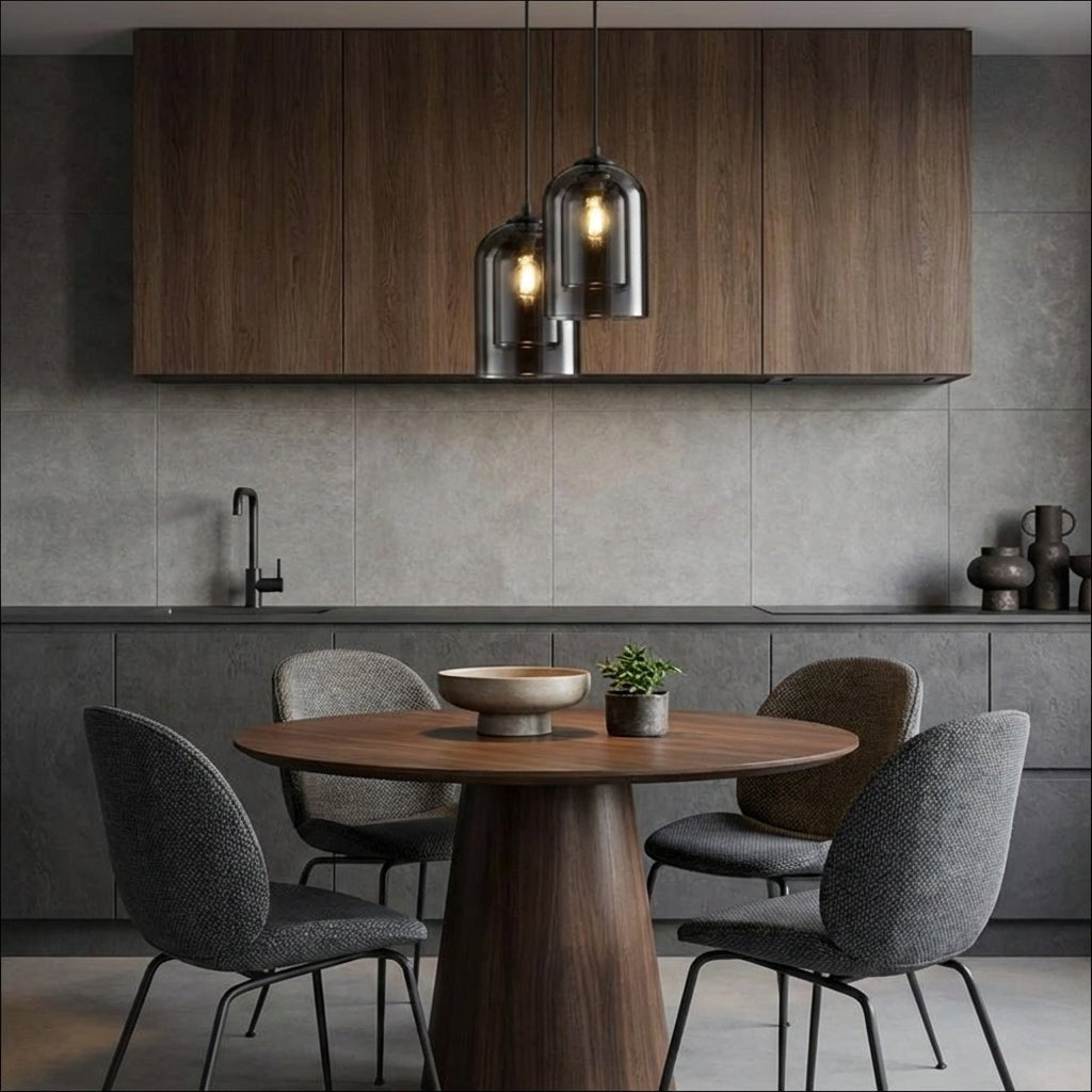 Dobbel Glass Pendellampe For Moderne Mid-Century Kjøkken Og Spisestue