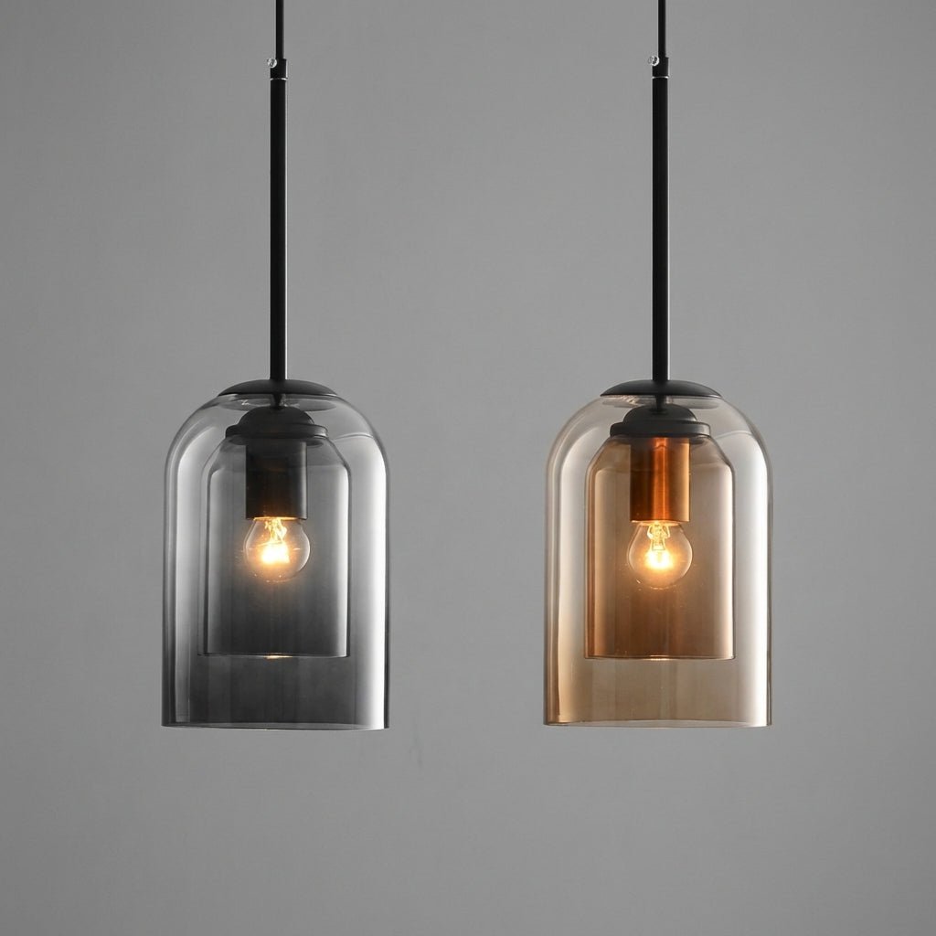 Dobbel Glass Pendellampe For Moderne Mid-Century Kjøkken Og Spisestue