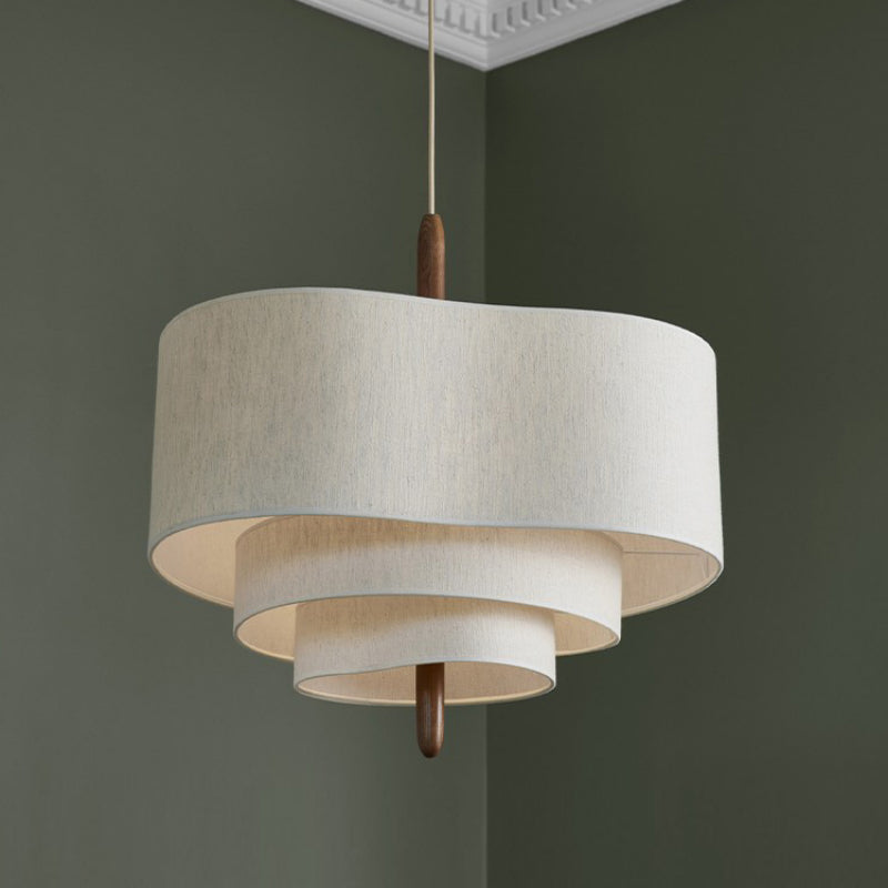 Ellestra | Fabric Pendant Light in Contemporary Chandelier Style, Elegant Ceiling Lamp | Orntli