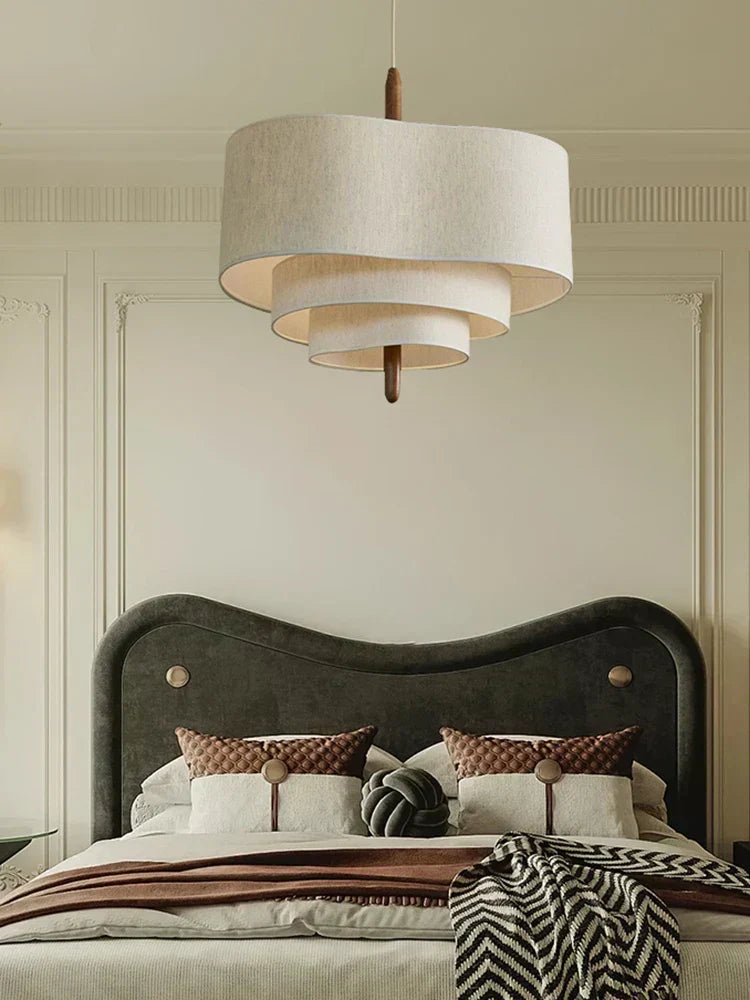 Ellestra | Fabric Pendant Light in Contemporary Chandelier Style, Elegant Ceiling Lamp | Orntli
