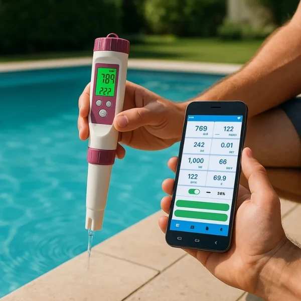 Digitaler Pooltester zur Messung von pH-Wert und Chlor sowie zur einfachen Wasseranalyse