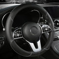 Drivelux Diamond-Pattern Leather Steering Wheel Cover, Universal Fit, Anti-Slip Grip