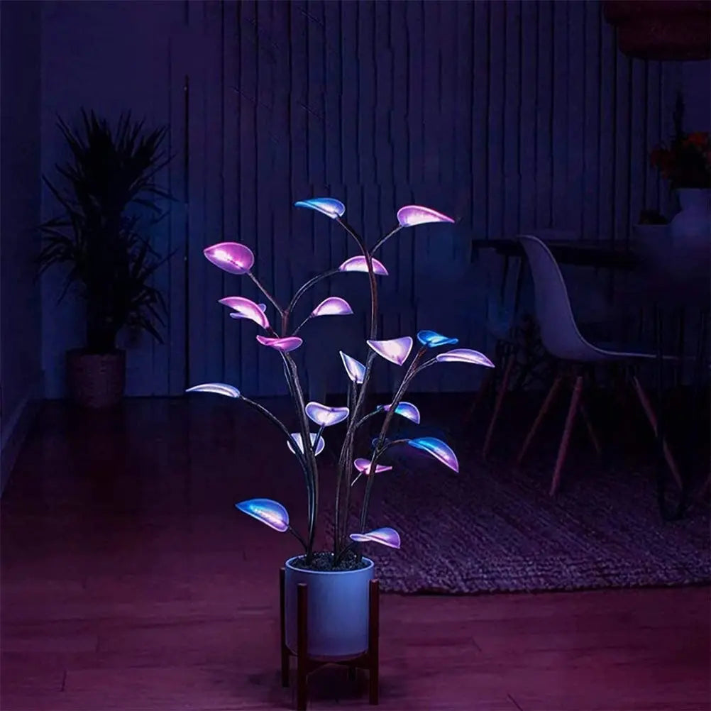 نبات غرفة بإضاءة LED مع 500 ضوء مزاجي يتم التحكم فيه عبر التطبيق