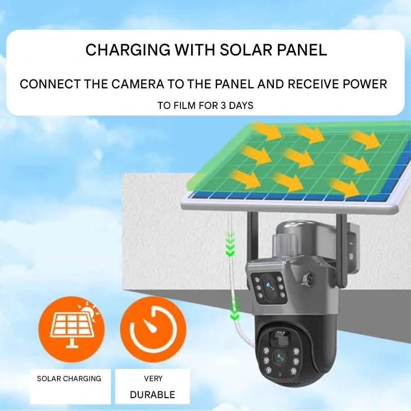 Guardian Eye 4K solární panel bezdrátová venkovní bezpečnostní kamera s 10x zoomem