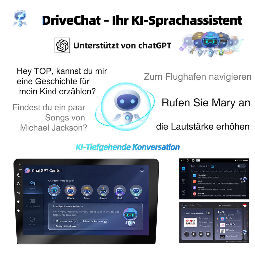 Sistema di navigazione wireless CarPlay con display da 10 pollici