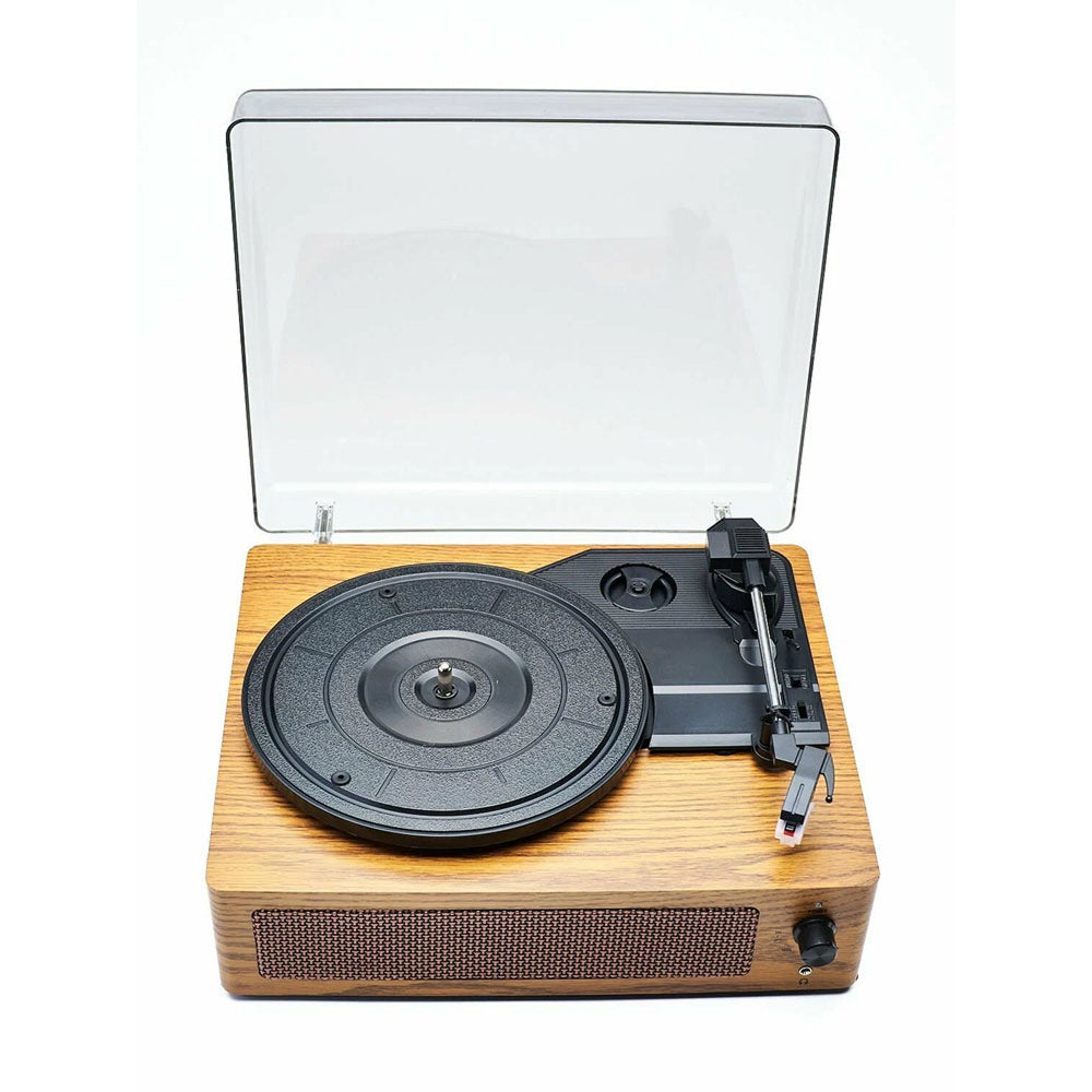 Tocadiscos de vinilo con Bluetooth y altavoces integrados, parada automática