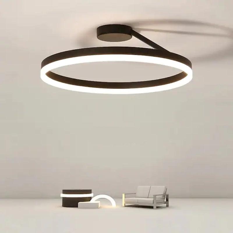 Plafonnier LED en métal doré Solara pour salon