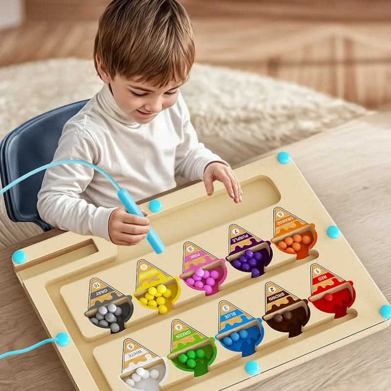 BrightPath pedagogisk magnetisk farge- og tallspill for barn fra 3 år og oppover