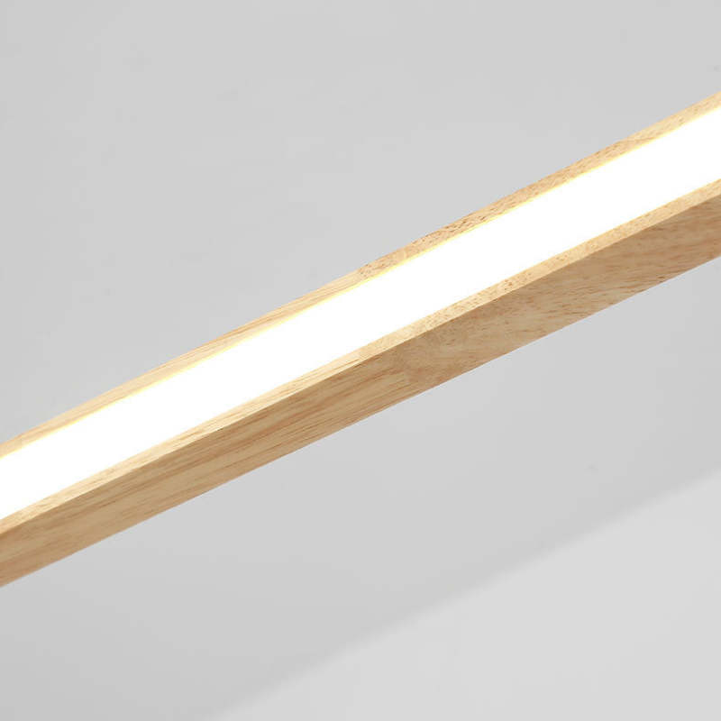 Lunara Modern Hanging Lamp in Metal and Wood by NovaHaus