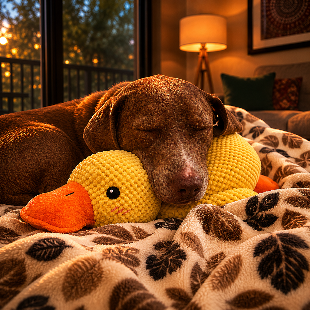 Durable Calming Duck Squeaky Plush Toy For Energetic Dogs