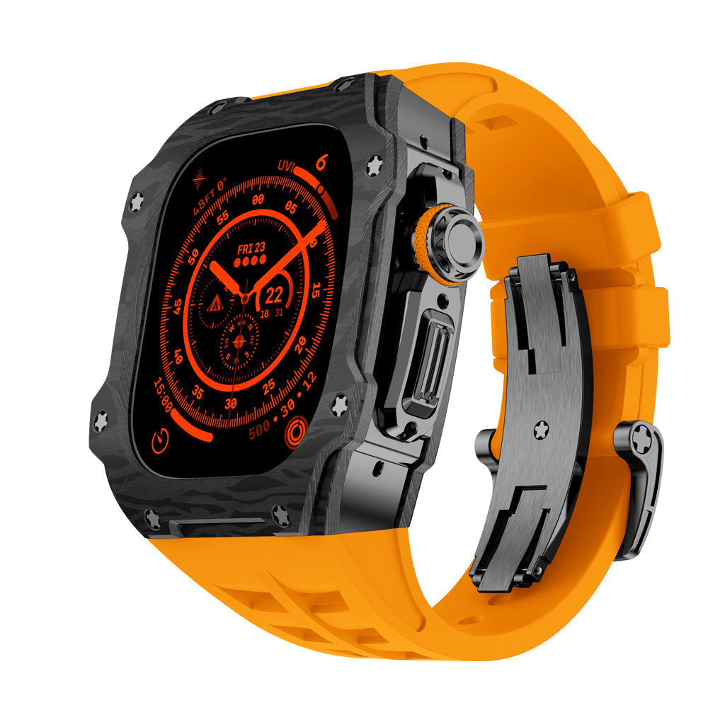 Apple Watch Ultra Case In Carbon Fiber RM7015 Titanium Edition