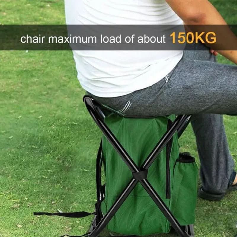 TrailChair 3-in-1 camouflage rugzak met opvouwbare stoel en koelbox voor buitengebruik