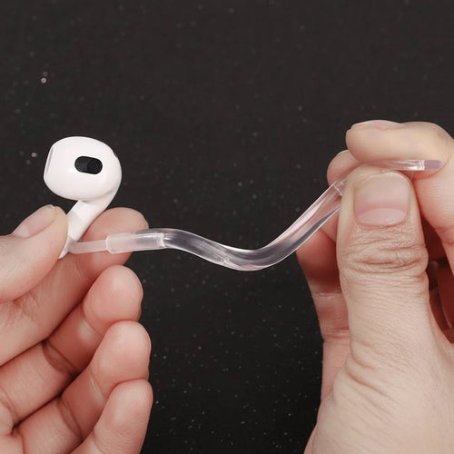 AirPods con ajuste seguro mediante ganchos ajustables de silicona para las orejas EARLOCK | compagnien