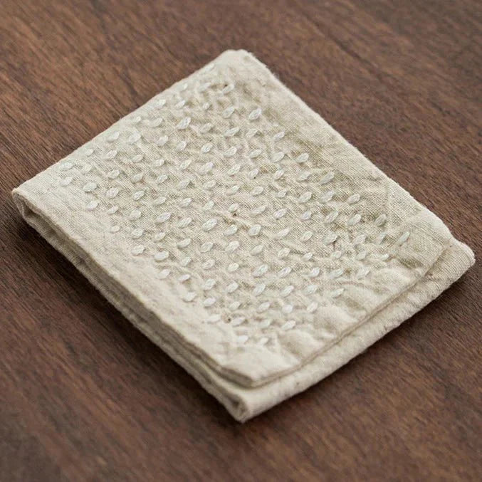 EARTHCHA Linen Dishcloth For Japanese Tea Ceremonies