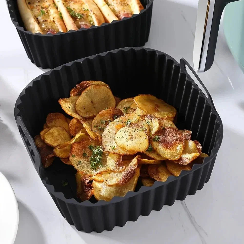 EASYFRY LINER Prémiové silikonové podložky do fritézy pro trouby o objemu 4 až 7 kvart, nepřilnavé čtverce