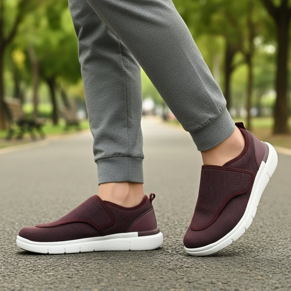EASYPACE Extra breite Damen-Wanderschuhe mit Klettverschluss