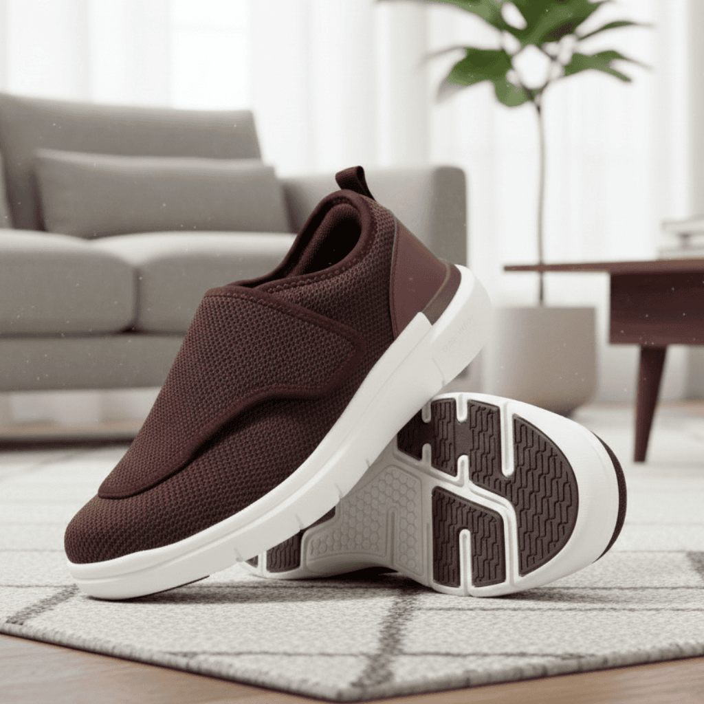 EASYPACE Extra breite Damen-Wanderschuhe mit Klettverschluss