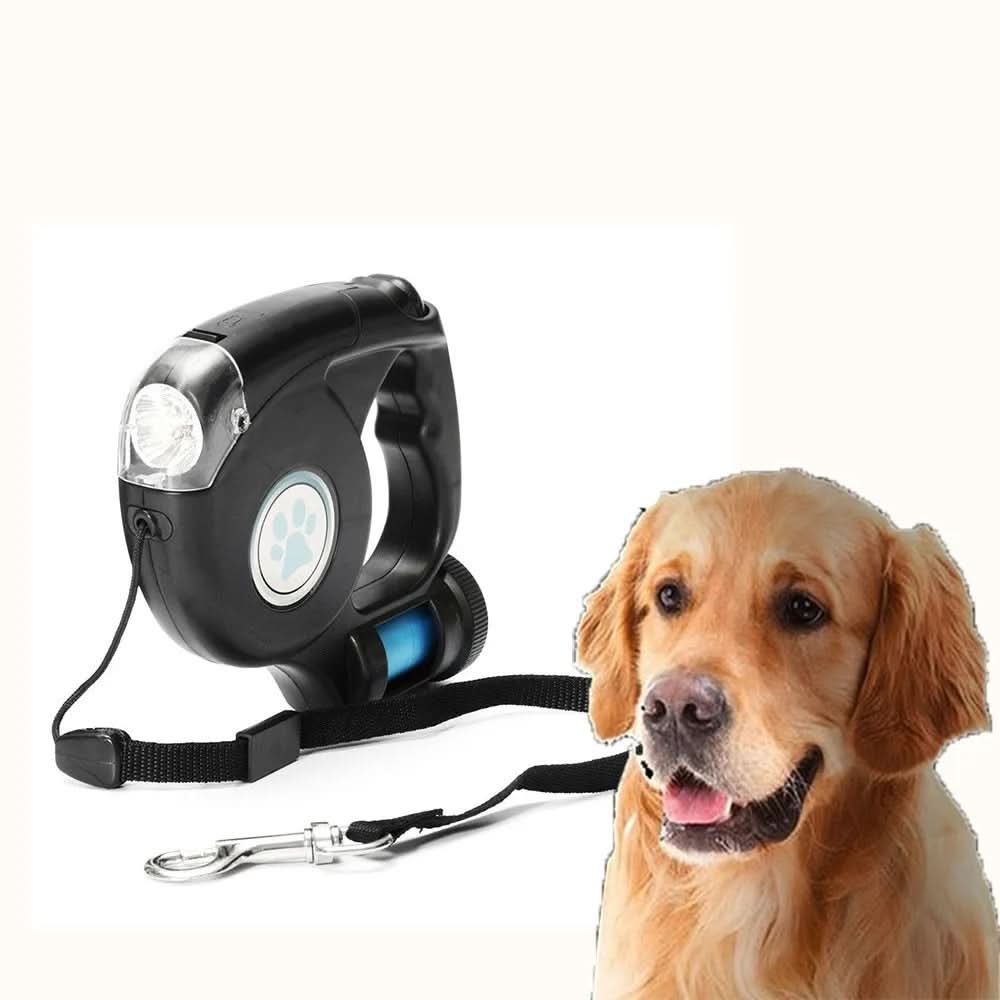 LumaStride LED hundebånd med innebygd lommelykt for trygge natturer for hundeeiere