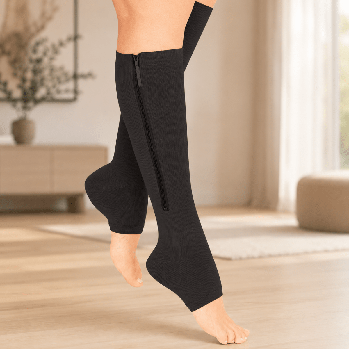 Calze a Compressione con Cerniera CIRCULARELIEF per Supporto e Sollievo alle Gambe
