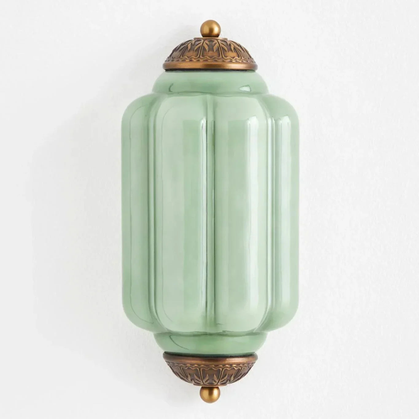 Lámpara de pared empotrada con vidrio opalino, estilo vintage antiguo