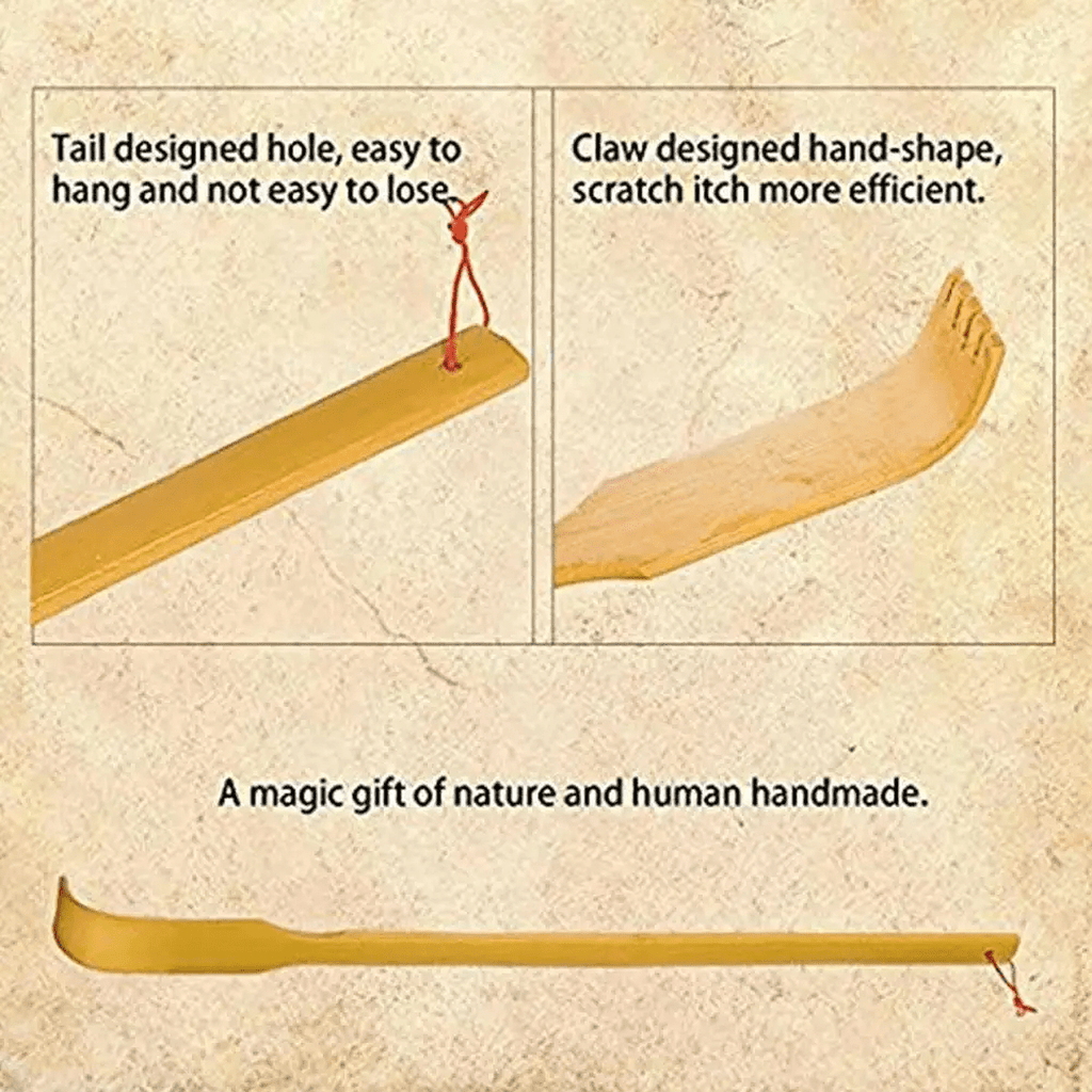 ECOCLAW Handmade Bamboo Back Scratcher for Eco Friendly Itch Relief
