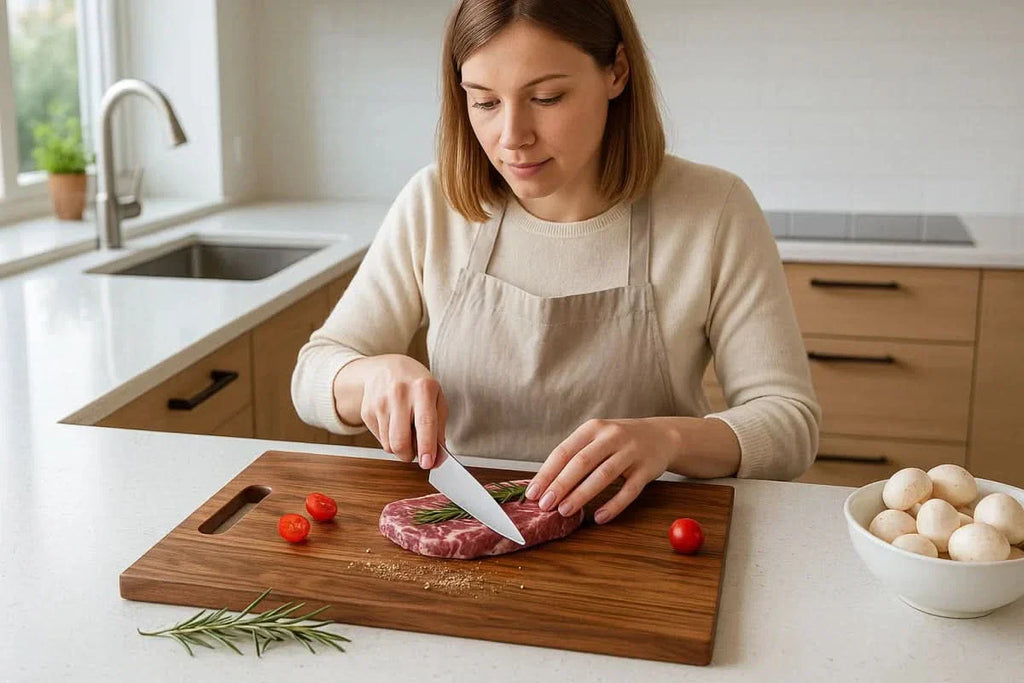 لوح تقطيع خشب الأكاسيا المستدام ECOSLICE للاستخدام اليومي في المطبخ