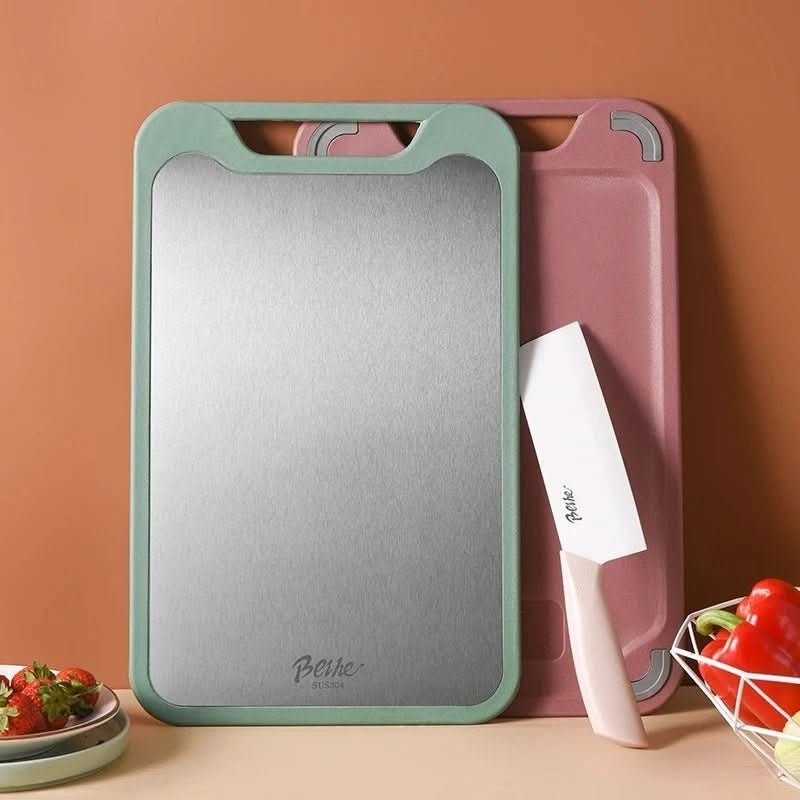 EdgeCraft Stainless Steel Double-Sided Cutting Board Nonstick Surface And Juice Groove